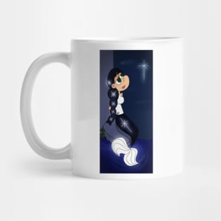 Onyx Gemstone Mermaid with Northstar Mug